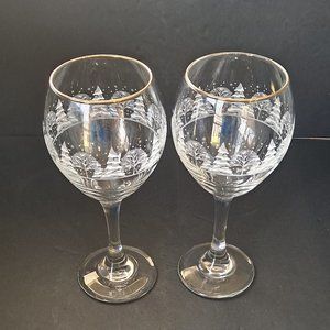 LIBBY CHRISTMAS WINE GLASSES